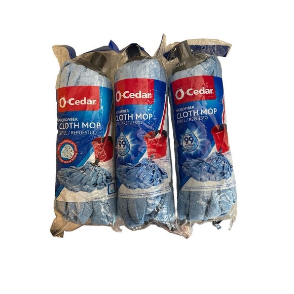 (3) O-Cedar Microfiber Cloth Mop Refill ~ New - Picture 1 of 10
